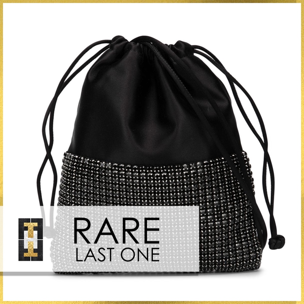 ALEXANDER WANG RYAN CRYSTAL-STUDDED DRAWSTRING BAG